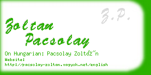 zoltan pacsolay business card